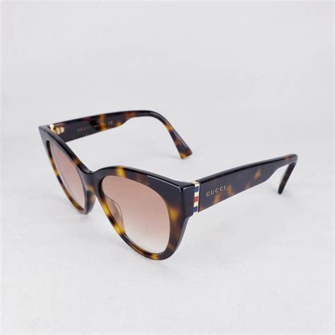 gucci gg0460s 004|Gucci GG0460S 004 Havana/Red Cat Eye Sunglasses with Web .